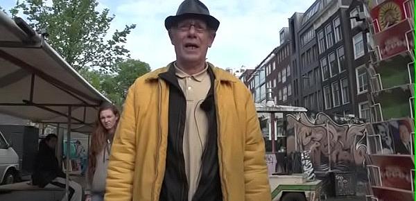  Lewd old stud takes a tour in amsterdam&039;s redlight district